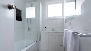 Towels, soap, toilet paper