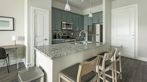 Fridge, dining tables