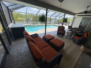 A heated pool