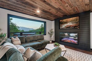 智能电视、壁炉、影片库