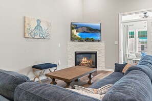 TV connectée, cheminée