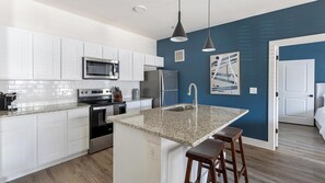 Fridge, dining tables