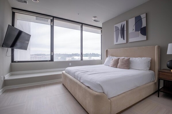 1 غرفة نوم ومكتب ومكواة/لوح كي وواي فاي