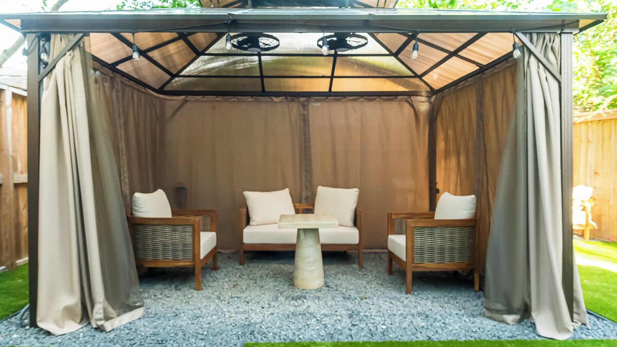 Photo 3 of Chill Out in Style with a Breezy Gazebo, Bug-Free Lounging & Fire Pit Vibes