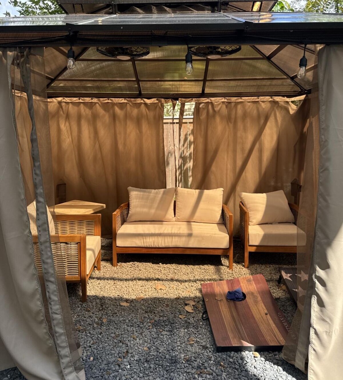 Photo 21 of Chill Out in Style with a Breezy Gazebo, Bug-Free Lounging & Fire Pit Vibes