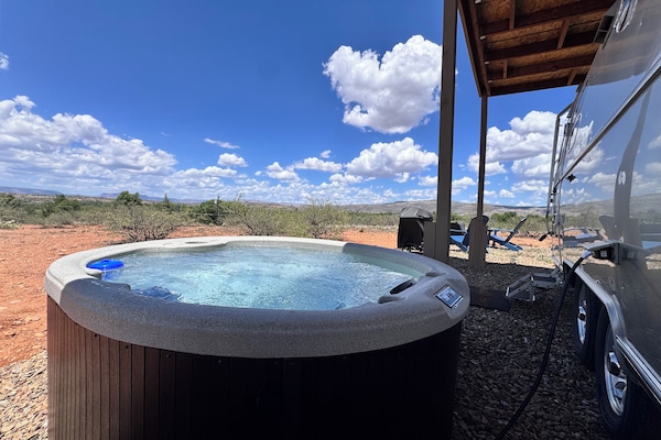 Hot tub steps from your front door