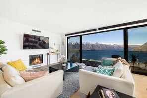 TV, fireplace, video games, books