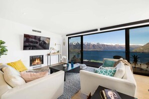 TV, fireplace, video games, books