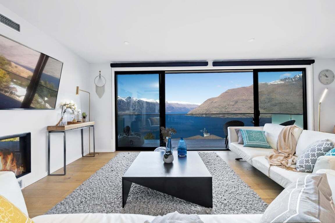 TV, fireplace, video games, books