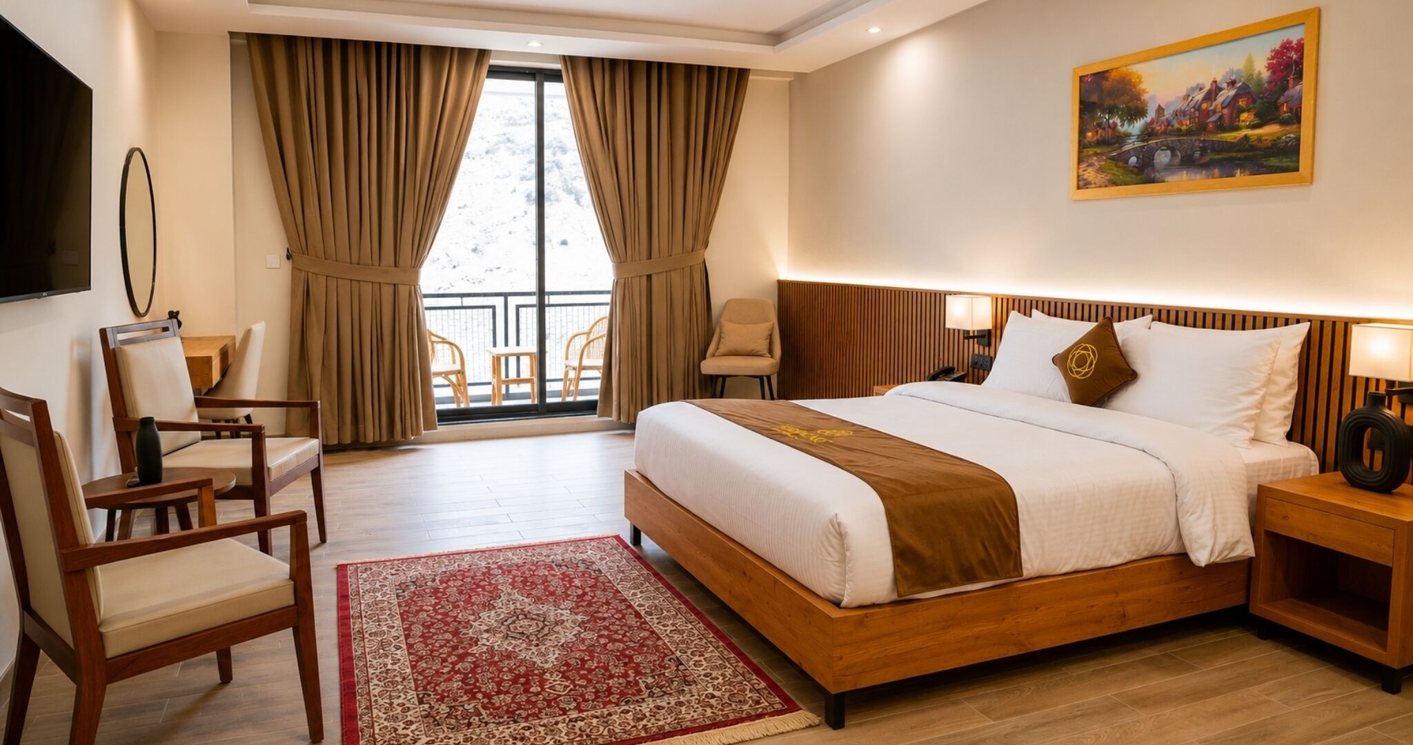 Executive Double Room, River View | Premium bedding, down duvets, desk, laptop workspace
