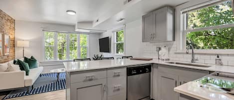 Microwave, oven, stovetop, dishwasher