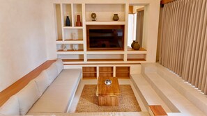 Villa Premium, patio, vue jardin | Coin séjour