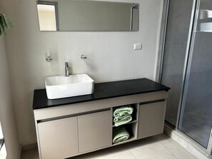 Towels, soap, toilet paper