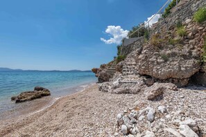 Sun-loungers, beach towels