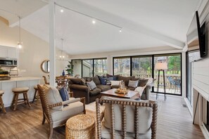 Condo, Multiple Beds, Patio, Garden View (All Decked Out at Abbey Springs) | Living area | 42-inch flat-screen TV with digital channels