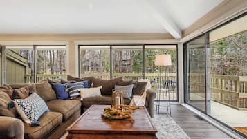 Condo, Multiple Beds, Patio, Garden View (All Decked Out at Abbey Springs) | Living area | 42-inch flat-screen TV with digital channels