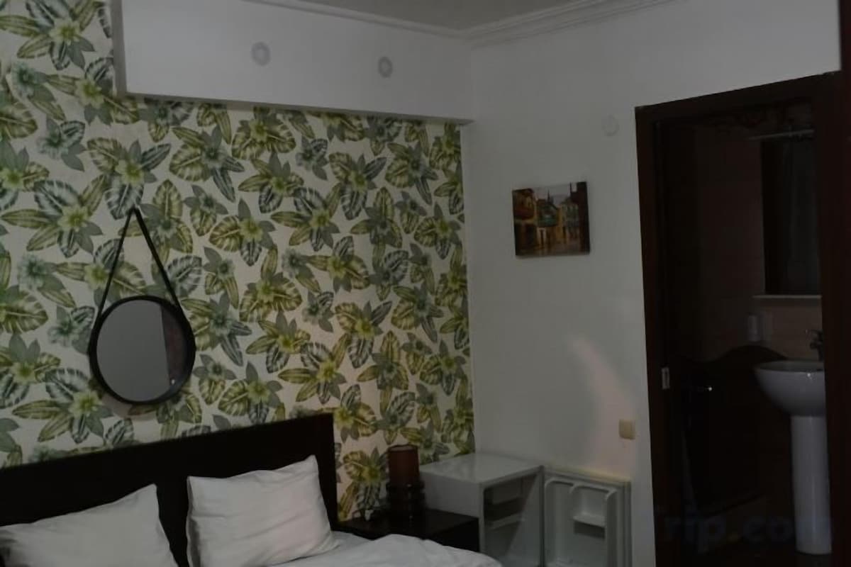 Blackout drapes, iron/ironing board (on request), WiFi (free)