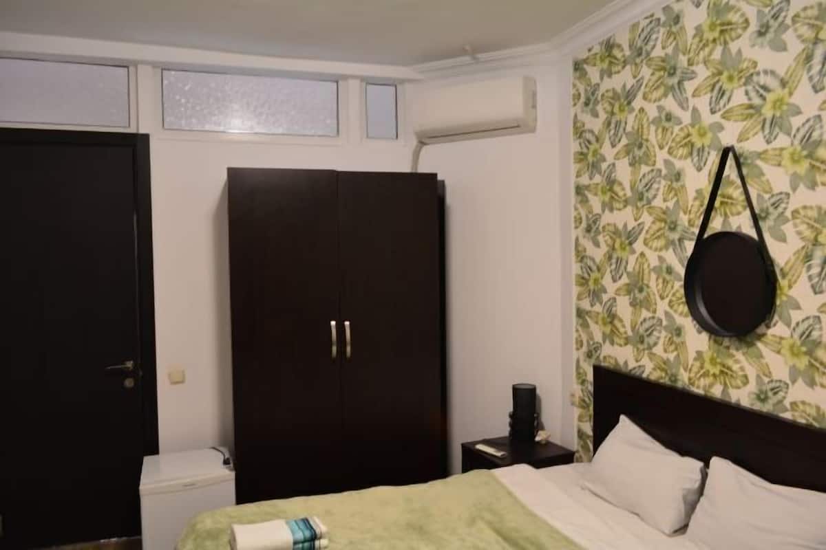 Blackout drapes, iron/ironing board (on request), WiFi (free)