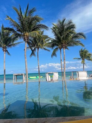 Outdoor pool, a heated pool