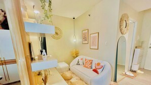 Living room - Room-charm Soleil Staycation- Cozy and A (San Jose del Monte)