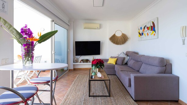 Living room - Apartment in Tufia With Oceanfront Terrace (Telde)