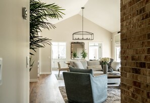 House, Multiple Beds, Patio, Garden View (Tranquil Family Retreat) | Living area | 65-inch flat-screen TV with digital channels