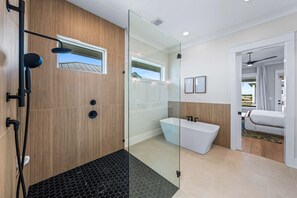Hair dryer, towels