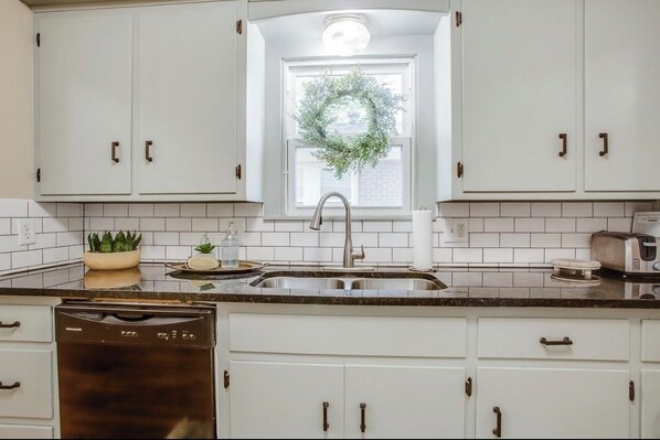 Microwave, oven, stovetop, dishwasher