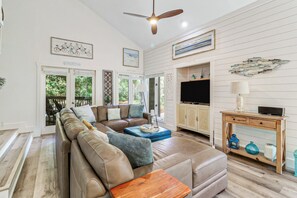 Smart TV, DVD player, books