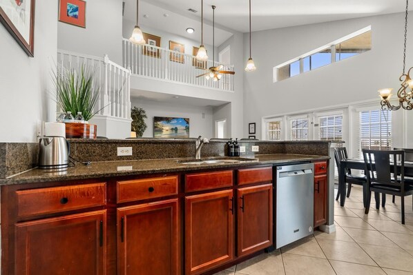 Microwave, oven, stovetop, dishwasher