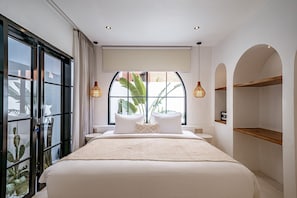 Villa Luxe, 2 chambres, patio, vue piscine | Draps en coton égyptien, literie de qualité supérieure