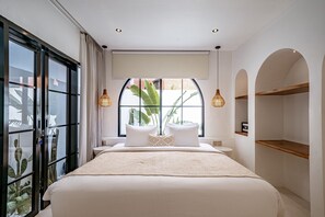 Luksus-villa - 2 soveværelser - terrasse - udsigt til pool | Egyptiske bomuldslagner, premium-sengetøj, pengeskab på værelset