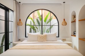 Luxury Villa, 2 Bedrooms, Patio, Pool View | Egyptian cotton sheets, premium bedding, in-room safe, desk