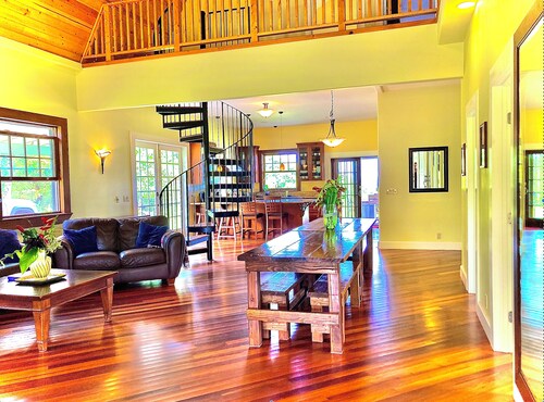 Puna Rainforest Retreat Hot Spring-Ocean views on 20 acre Estate