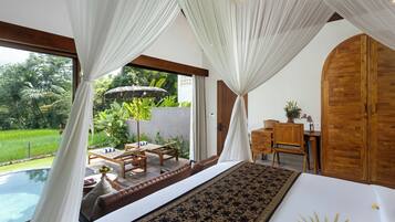 Rice Terrace Suite One Bedroom Pool Villa | Ropa de cama de alta calidad, colchones viscoelásticos, minibar