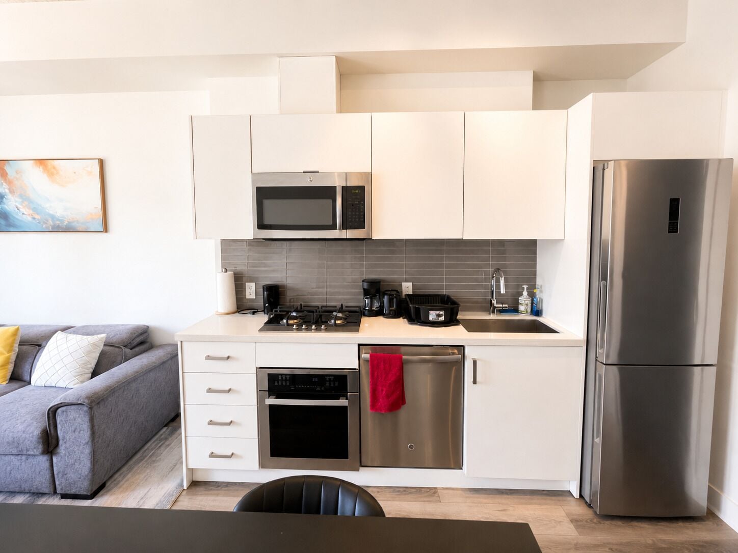 Microwave, oven, stovetop, dishwasher