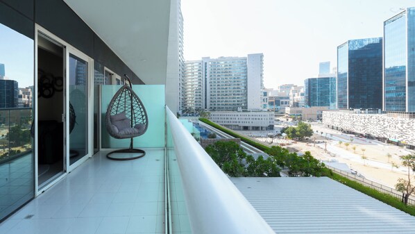 Appartement Deluxe, balcon, vue lac | Terrasse/Patio