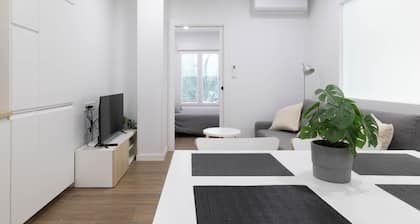 Ferienwohnung Ría De San Cosme María mit Bergblick, Gemeinschaftsgarten & Klimaanlage
