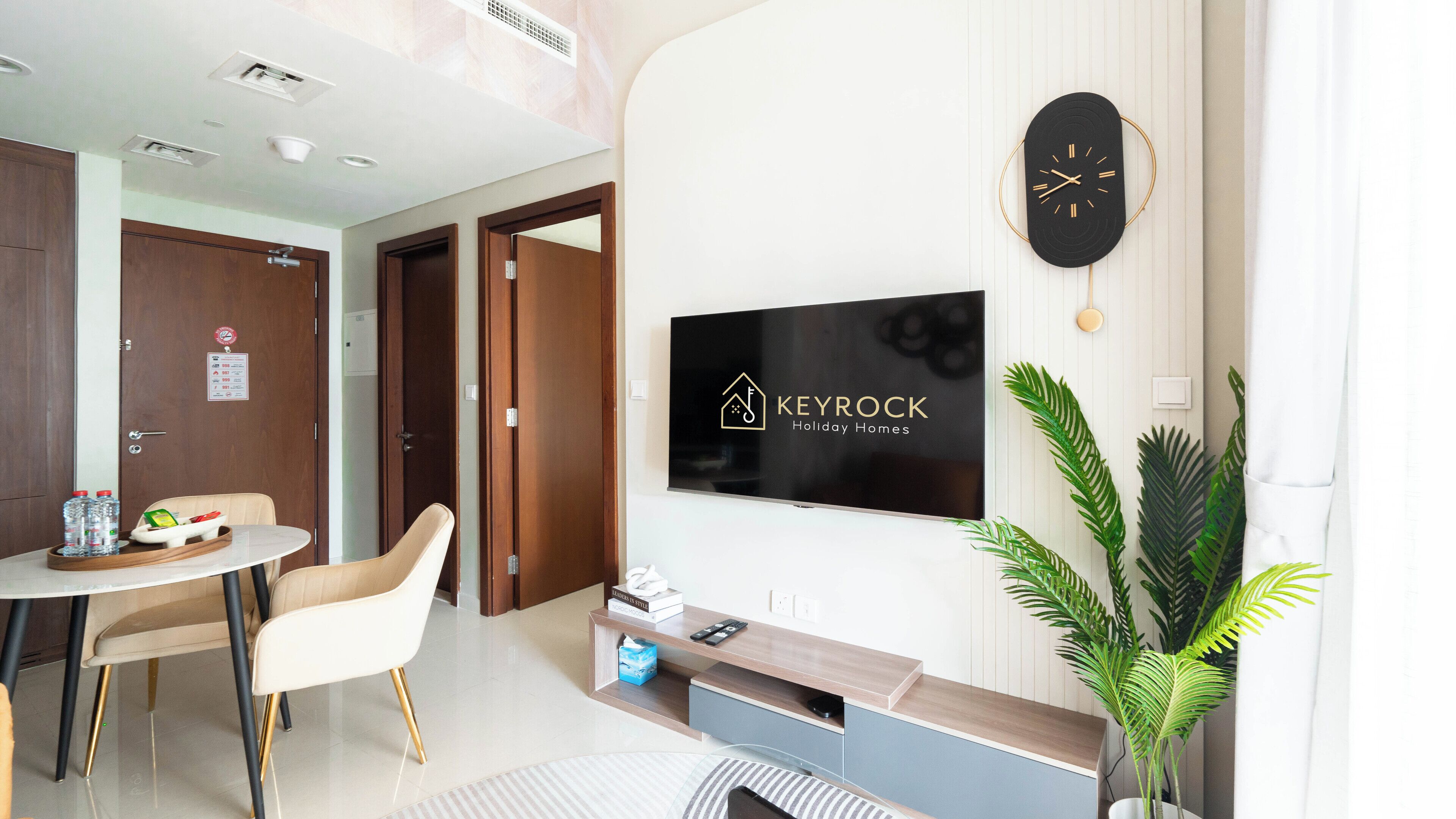 Deluxe Apartment, Balcony, Lake View | Living area | 50-inch Smart TV with digital channels