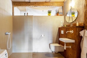 Dusche, Handtücher, Toilettenpapier