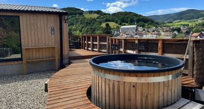 Tiny House in Alsace with Hot Tub and mountain views
