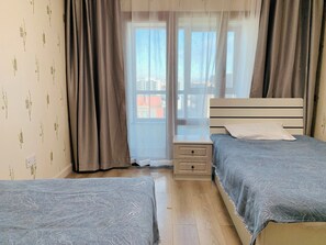2 makuuhuonetta, silitysrauta/-lauta, Wi-Fi, vuodevaatteet