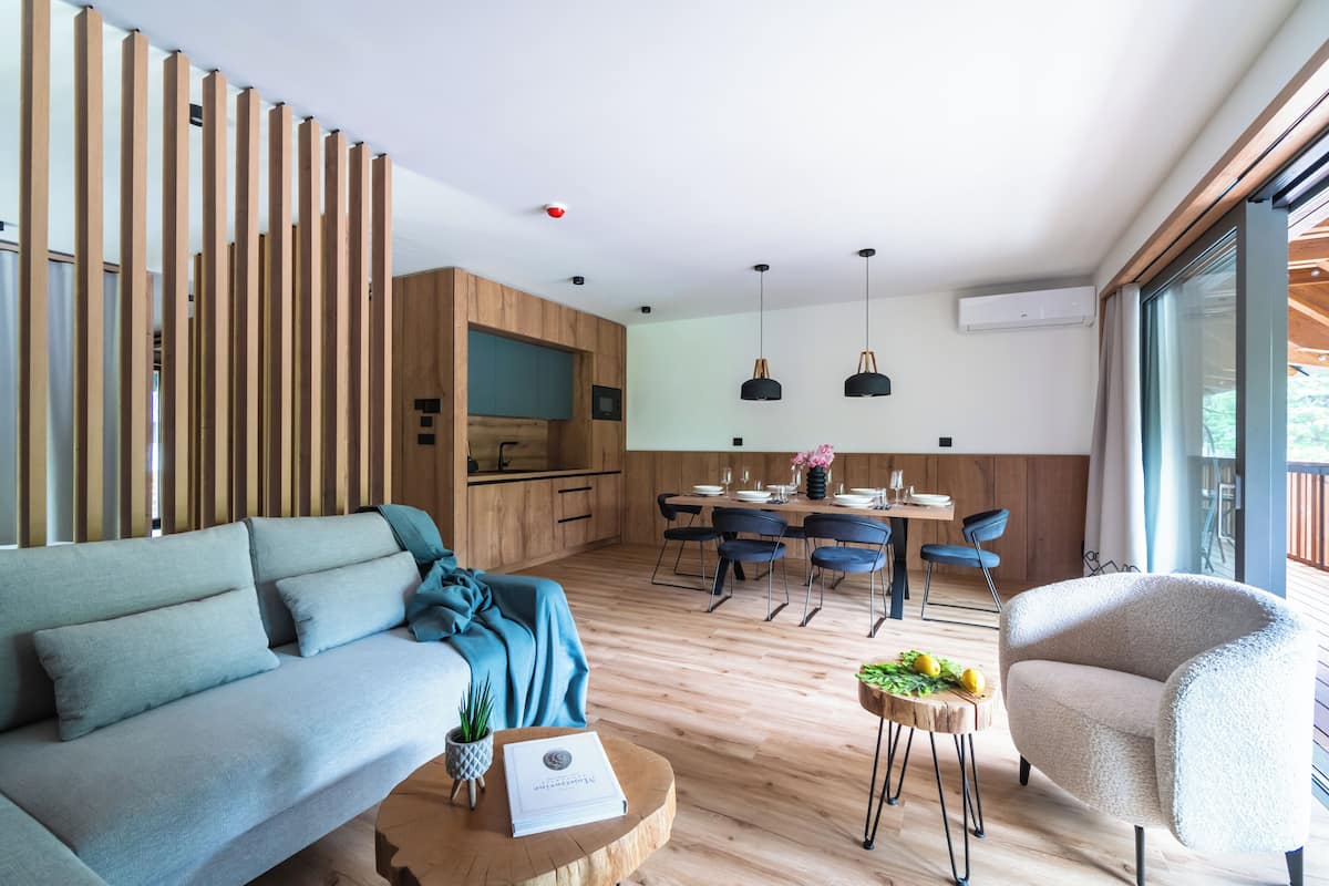 2 Bedroom family apartment with balcony | In-room safe, blackout drapes, soundproofing, iron/ironing board