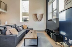TV, offices - Cozy 11-Unit Loft w/ Med District | Free Parking (Louisville)