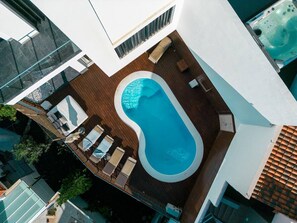A heated pool