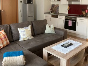 TV, stereo - Apartment 'Erdgeschoss' with Mountain View, Shared Terrace and Wi-Fi (Metzingen)