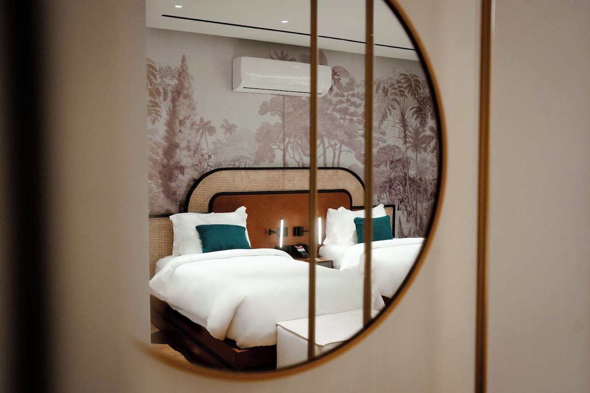 Habitación Premier con 2 camas individuales | Insonorización, tabla de planchar con plancha y wifi gratis