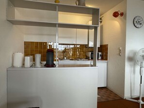 Kühlschrank, Mikrowelle, Herdplatte