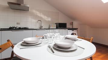 Apartment (1 Bedroom) | Private kitchenette | Microwave, espresso maker, electric kettle, high chair