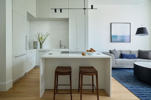 Loft, 2 Bedrooms | Private kitchen | Fridge, microwave, oven, stovetop